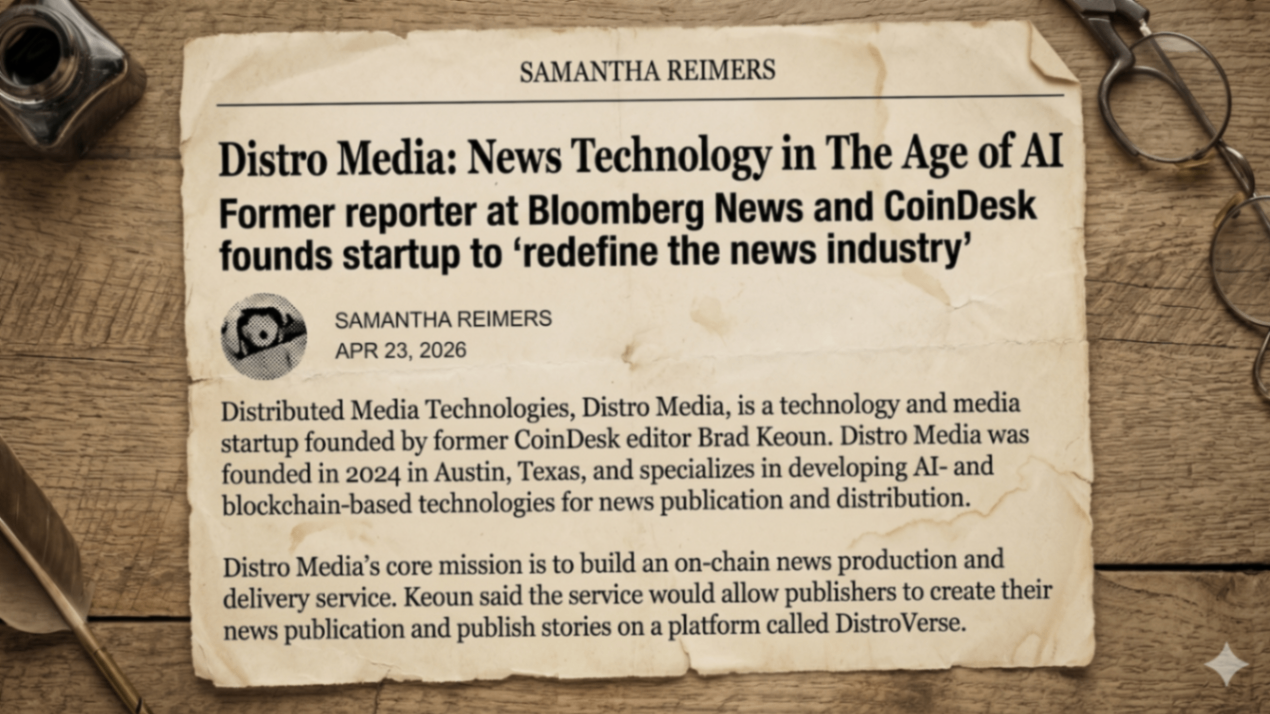 Distro in the news: 'Media technology in the age of AI'